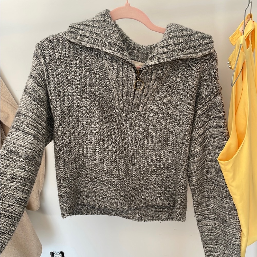 Gray Knit Women's Sweater